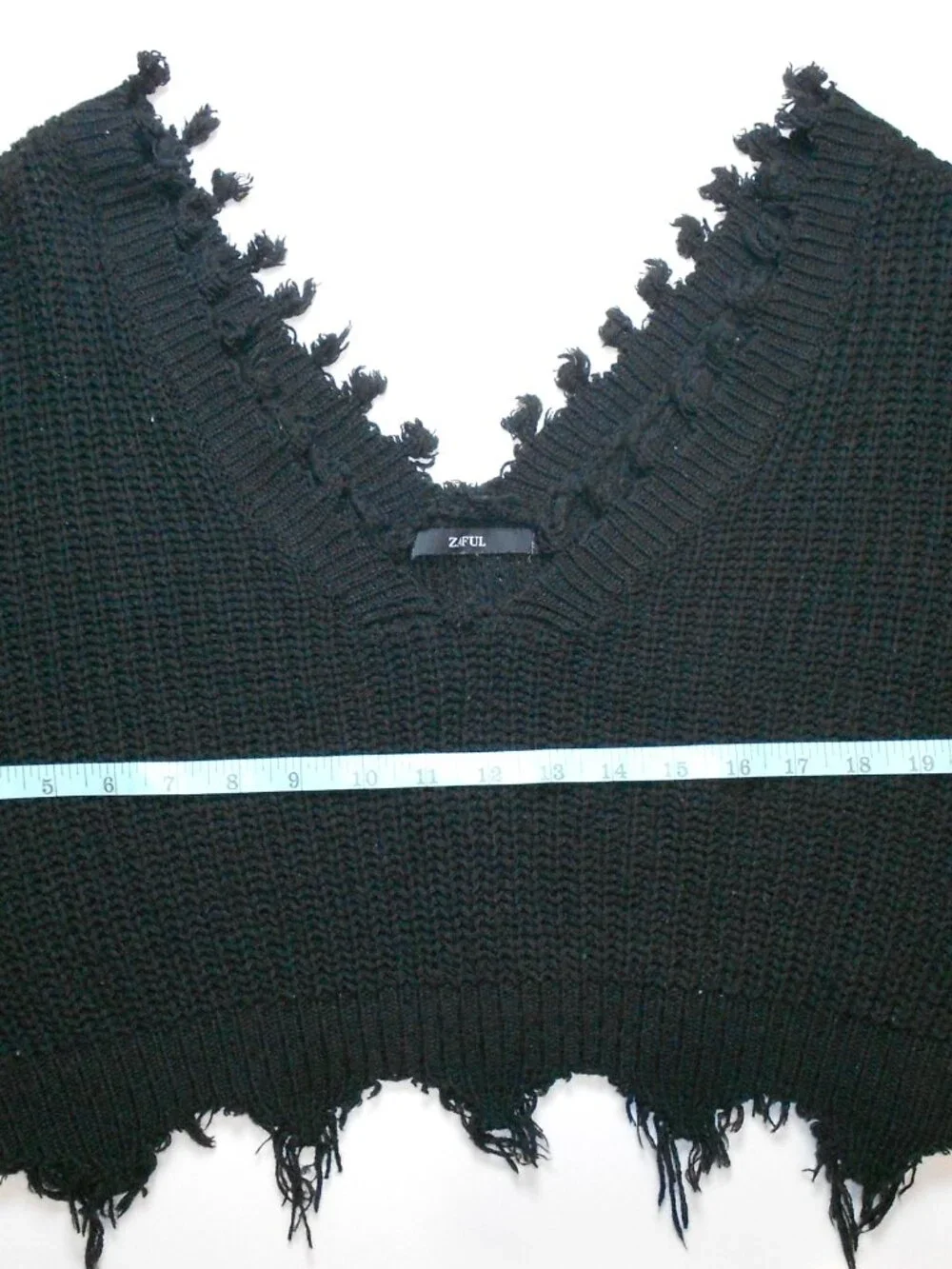 Zaful Fringe Black Top - Picture 6 of 9